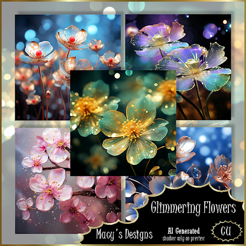 AI - Glimmering Flowers BG - Click Image to Close